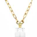 Magnetic Anti-Lost Straps AirPods Necklace Lanyard String Cord for Neck - Accessories Compatible with Airpods Pro/2/1 (Gold Cuban)