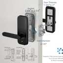 Fingerprint Door Lock with Handle for Bedroom, 5-in-1 Keyless Entry Smart Lock, TTLock App, Keypad, RFID Card & Key, Auto Lock, Guest Codes, Easy DIY Install for Front Door, Office, Airbnb
