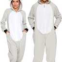 Funziez! Slim Fit Adult Onesie - Animal Halloween Costume - Plush Unisex One Piece Cosplay Suit for Women and Men XS