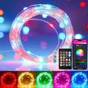 Minetom Fairy Lights Color Changing, 33ft 100 LED USB RGB String Lights with Remote & APP Controlled, Music Sync Fairy Lights for Bedroom, Christmas String Lights for Indoor Decoration (16 Million Colors)