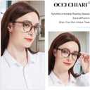 OCCI CHIARI Stylish Reading Glasses for Women Small Frame Readers (Grey)