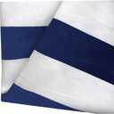 Leaveland Retro Navy Blue Stripe 12x20 Inch Set of 2 Cotton Polyester Square Throw Pillow Case Decorative Durable Cushion Slipcover Home Decor Sofa Porch Standard Size Accent Pillowcase Encasement