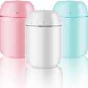 3 Pcs 330ml Small Cool Mist Humidifiers for Bedroom Indoor,Personal Mini Air Humidifier Easy Clean for Plants,Vaporizer for Congestion Portable,Desk Humidifiers for Office Bedside Nightstand Home