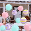Jetec 12 Pcs 24 Inch 16 Inch Pastel Inflatable Christmas Balls Large PVC Macaroon Color Inflatable Ornaments Blow up Candy Ball Decorations for Xmas Tree Holiday Yard Lawn Porch Outdoor