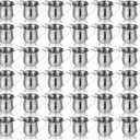 Molain 36 Pcs Stainless Steel Bell Creamers, 3 oz Mini Creamer Pitcher with Handle and Pouring Spout Cup Container for Serving Milk Coffee Salad Dressing Maple Syrup Espresso Machine Restaurant Cafes