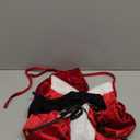 RSLOVE Christmas Costumes for Women Sexy Red Teddy Bodysuit One Piece Santa Babydoll With Belt (Large)