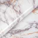 AbaBoorty 400" x15.8" White Marble Contact Paper Glossy Marble Wallpaper Peel and Stick Countertops for Kitchen Counter top Bathroom Stick Paper Granite Self Adhesive Waterproof Wallpaper