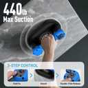 KELIN Electric Vacuum Suction Cup for Glass, 440Lbs Lifter with 270mm Large Base, 2 Brushless Motors & Digital Display, 8H Battery Cordless Suction Cups for Large Tile, Ceramic Material Lifts