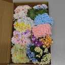 Teensery 18 Pcs Artificial Hydrangea Flower Heads Bulk Silk Flower for Wedding Decoration Home Decor Party Supplies DIY Crafts, 1.8" (Mixed Color)