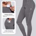 CHRLEISURE Leggings with Pockets for Women, High Waisted Tummy Control Workout Yoga Pants (XL)