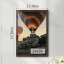 24x36 Poster Frame Walnut Woodgrain, Poster Frames 24 x 36 inches or 24x36 Picture Frames with HD Plexiglass Durable and Scratch-proof for Horizontal or Vertical Wall Mounting, 1 Pack
