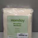 Queen Size Bed Sheet Set - 4 Piece Soft Microfiber Sheets with Deep Pockets, Cooling Technology, and Wrinkle-Free Pillowcase. Hotel-Quality, Durable Bedding, Cream