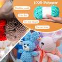 Woanger 20 Skeins Soft Chenille Yarn Velvet Blanket Yarn for Crocheting Hand Knitting Weaving DIY Craft, 93 Yards Each (Novel Color)