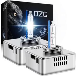 DZG D5S HID Headlight Bulbs for 2016 2017 2018 Chevy Silverado 1500 WT LS LT 2015-2018 GMC Sierra 1500 2500 3500 HD, 8000K Cool White 35W Metal Base Xenon Replacement High Low Beam Bulb, Pack of 2