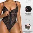 SHAPELLX Lace Bodysuit for Women Tummy Control Shapewear Backless Body Suits One Piece Body Shaper Thongs