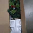 3ft Pre-Lit Christmas Entrance Tree In Urn w/ 40 LED Light Red Berries Pine Cone