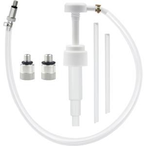 Bolaxin Lower Unit Gear Oil Pump for Standard Quart Bottles, 3/8 inch Metal Swivel, 8mm and 10mm Adapters, for Most Marine Boat Outboard Motors (NOT for Volvo Penta)