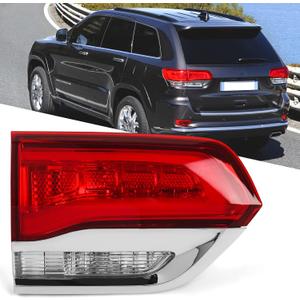 Huray Left Inner Taillight Fit for Jeep Grand Cherokee 2014-2021 Laredo/Limited/Overland/Summit Driver Side Tail Light Lamp Assembly Replacement for 68110047AB CH2802105