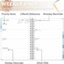 GuassLee Large 2026 Planner, Weekly and Monthly Planner from January 2026-December 2026, 8.5"x 11" Calendar Agenda Book with Back Pocket, Stickers for Home Office School Supplies, A4 Size, Khaki