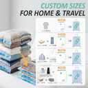 Cozy Essential Travel Vacuum Storage Bags with Rechargeable Cordless USB Pump, Space Saver Bags for Luggage, Suitcase, Carry-On, for Clothes, Blankets, Bedding & Seasonal Storage,8 Combo