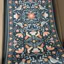 OJIA Floral Stair Treads Non-Slip Stair Runner for Wooden Steps Indoor 15PCS 30"x8" Carpet Stair Treads Stair Mats Staircase Step Treads for Kids, Elders and Dogs, Stair Covers, Black