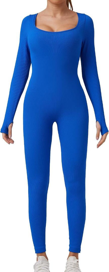 Women's Long Sleeve Jumpsuits Casual Workout Yoga Jumpsuits for Women Casual Jumpsuits for Women (M)
