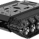 Robot Tracked Tank Car Chassis with Encoder DC Motor, Suspension Shock Absorption Chassis Car Full-Metal Robotic Moving Platform Track for Arduion RPi Microb Jetson Python DIY Smart Robot Maker