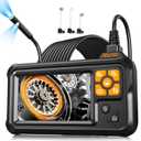 Endoscope Camera with Light, 4.3" IPS Screen 1080P Tools Borescope with 8 LED LightsSemi-Rigid Cable Snake Camera, IP67 Waterproof Sewer Inspection Men Tool - 16.5FT-Dual Lens