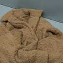 Comeon Women's Coat Casual Lapel Fleece Fuzzy Faux Shearling Zipper Coats Warm Winter Oversized Outwear Jackets (Medium, Khaki)