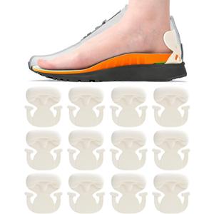 Heel Pads for Shoes Men Women - Kimihome 12 PCS Heel Protectors Cushion Grips for Womens Shoes Too Big Anti Slip Tennis Athletic Running Shoe Inserts Prevention for Blister Friction Foot Pain (White)