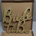 Bride to Be Wooden Sign Gold Shining Bridal Shower Table Decor for Batcholette Party Table Centerpieces Photo Booth Props Background for Wedding Party Anniversary Supplies