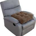 HIGOGOGO Tufted Corduroy Recliner Seat Cushion for Elderly, 20x20x6 Inch Extra Large Square Seat Cushion for Recliner Chair, Floor Pillow, Office Chair, Car, No Pressure on Thighs, Brown