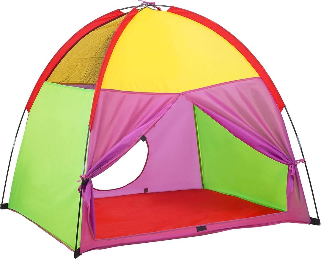 ATDAWN Kids Play Tent, Kids Pop Up Tent, Camping Playground, Indoor/Outdoor Children Playhouse for Boys and Girls, Rainbow Color