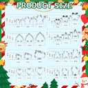 2 x Christmas Cookie Cutters Set - 24 Pcs Holiday Cookie Cutter with 8 Shapes - Gingerbread Men, Christmas Tree, Snowflake, Apple, Angel, Gloves, Heart and Star Biscuit Cutters for Winter Holiday Baking