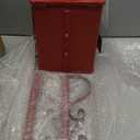 Phaxth Metal Christmas Letters to Santa Mailbox, 37" H North Pole Mailbox Christmas Decorative, for Home Room Xmas Holiday Party Large Capacity Red