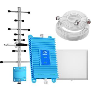 5G/4G Cell Phone Signal Booster for Verizon, ATT | FCC-Certified Phone Signal Amplifier | Improves Calls and Data | Coverage up to 4,500 sq.ft | Outdoor/Indoor Directional Antennas Kits for Homes
