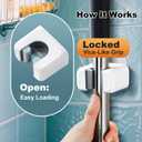 funest 6 Pack Mop and Broom Holder Wall Mount, No Drill Needed Self Adhesive, Non-Slip Mop Grippers for Tile Walls - Kitchen, Bathroom, GarageWhite