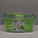 Oggi Store Fresh Veggie Bin- Kitchen Organization, Refrigerator Organizer Bins, Food Storage Containers, Vegetable Storage, Clear (Clear 12.25" x 8" x 6")