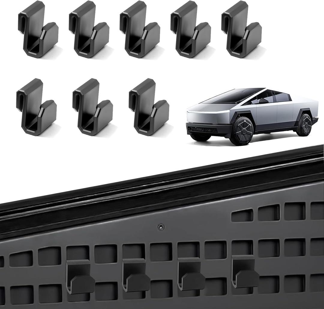 8 Pack molle Board Hook for Pickup Trucks,Panel Accessories,for MOLLE Panels and Vault Cargo Dividers (Aluminium Alloy)