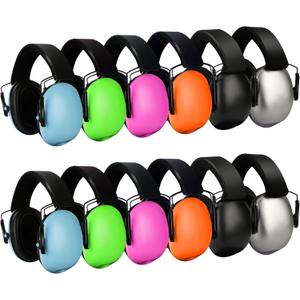Kids Noise Cancelling Headphones - 12 Pcs, 27dB Ear Protection Safety Ear Muffs with Adjustable Noise Reduction for Children & Toddlers