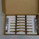 Goo-Ki Low Profile Antique Brass Cabinet Pulls, Double Hole Centers(3.8''/5'') Zinc Alloy Handle for Drawer Cupboard Wardrobe,6 Packed