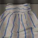 Women's Striped Back Smocked Maxi Dress Sexy Spaghetti Strap Cut Out Flowy Swing Long Dress Size M