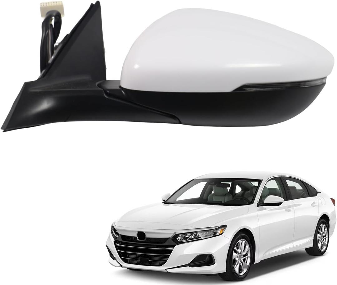 Marretoo for Honda Accord 2018 2019 2020 2021 2022 Side Mirror Assembly Driver Side for HONDA ACCORD Accessories |POWER+LAMP+HEAT+BSM Replaces HO1320330(LH)