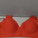 OEAK Womens Deep V Bras Wireless Comfortable Bra Supportive No Underwire Bras Tshirt Push Up Bralettes Plunge Seamless Bra (Large, Red)