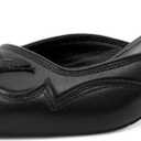 SOVANYOU Kitten Heel Mules for Women Pointed Toe Pumps Stitching Flame Design Close Toe Heels Comfortable Mules for Casual, 10