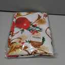 SASTYBALE Christmas Tablecloth Rectangle, Jacquard Fabric Christmas Table Cloth with Poinsettia Flowers, Spillproof Table Cover for Winter Holiday Dinner Decor (Rectangle, 60" x 84")