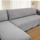 Sectional Couch Covers for Sectional Sofa L Shaped Sofa Cover Blanket 2 Pieces L Shape Furniture Protector for Pets Dogs (Light Grey, X-Large)