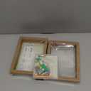 MUYE 5x7 Floating Frame Set of 2,Double Glass Rustic Photo Frame for Wall Hanging or Tabletop Standing, Also Display 4x6 or 3x5 Photo for Floating Effect, Natural