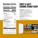 KIND Protein MAX Sweet & Salty Caramel Peanut Crisp Snack Bars, Keto Friendly, 20g Protein, 12 Count