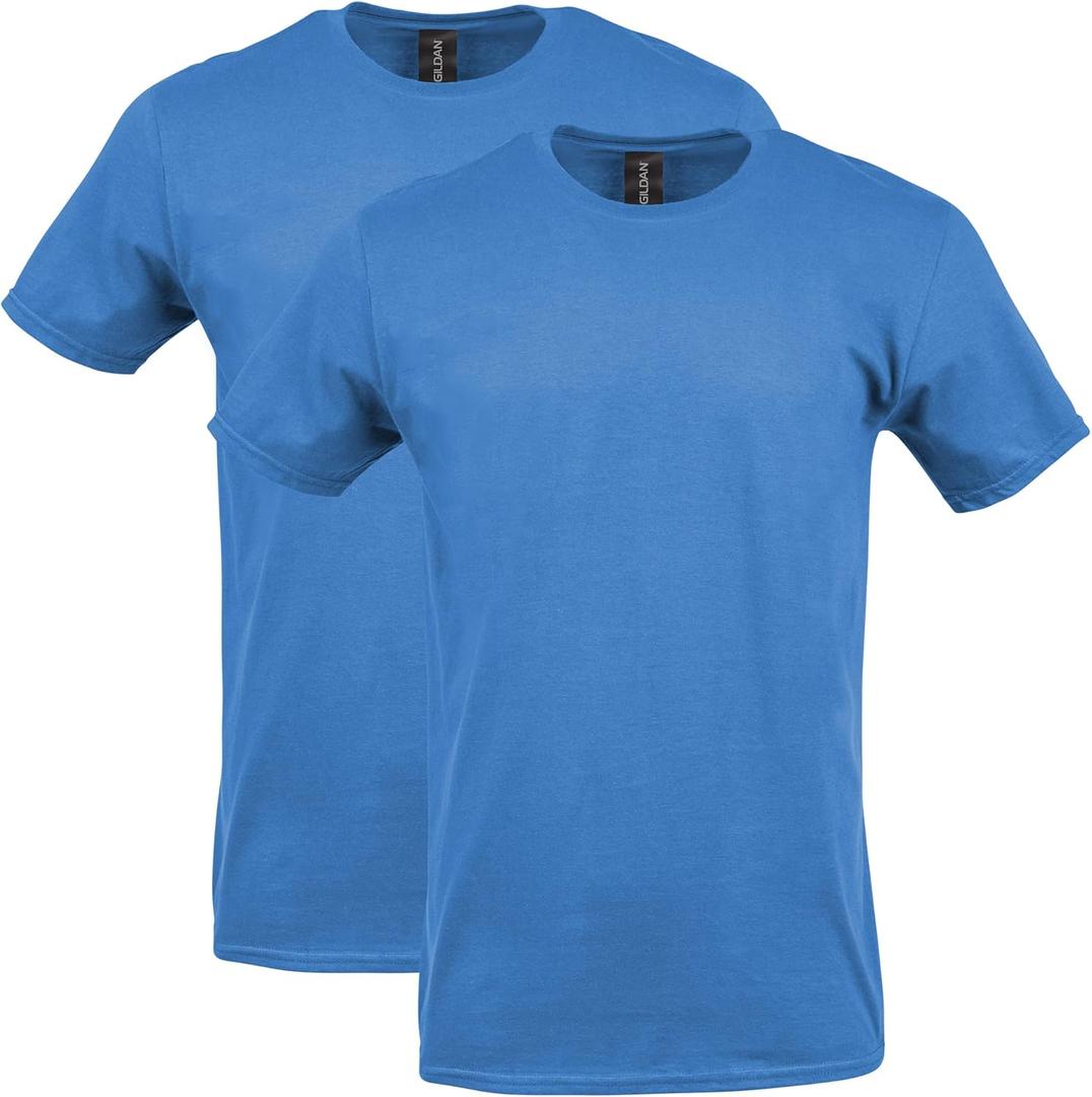 Gildan Adult Softstyle Cotton T-Shirt, Style G64000, Multipack (Large, Sapphire)